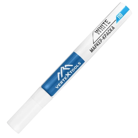 Маркер краска строительный, белый фото 1