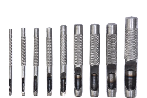 Набор пробойников для кожи 9 шт. 2,3,4,5,6,8,9,10,13 мм чехол Сибртех фото 1