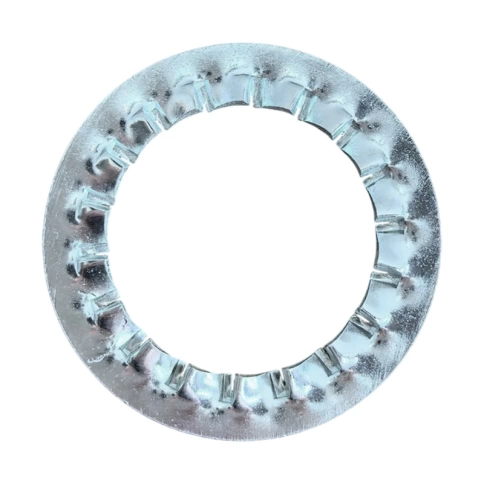 Шайба зубчатая М4 DIN 6798 тип J, оцинкованная фото 2