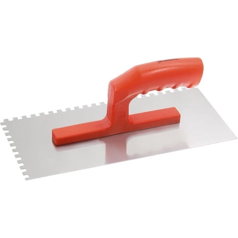 Гладилка стальная 280х130 мм зеркальн.полир.пластмас.ручка зуб 6х6 мм Matrix фото 1