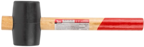 Киянка резиновая, деревянная рукоятка 45 мм 230 гр. фото 1