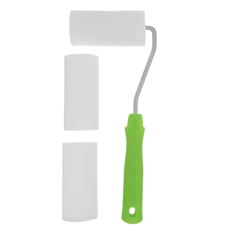 Набор валик поролоновый с ручкой + 2 шубки D 42мм D ручки 6мм Сибртех фото 1