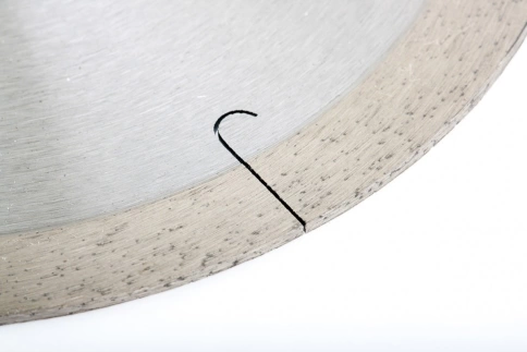 Диск алмазный сплошной с лазерн.перфорац. мокрое резание 125х22,2 мм Gross фото 4