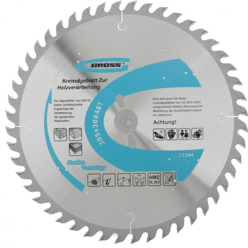 Диск пильный по дереву 305х30 мм 48 зубьев Gross фото 1