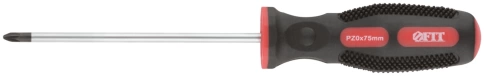 Отвертка Универсал, CrV сталь, прорезиненная ручка, Профи 3х75 мм РZ0 фото 1