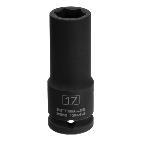 Головка ударная удлиненная 6-гранная 17 мм CrMo 1/2 Stels фото 1