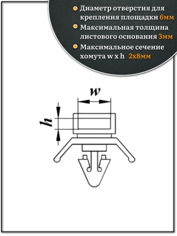 Дюбель пистон для крепления хомута к листу фото 2
