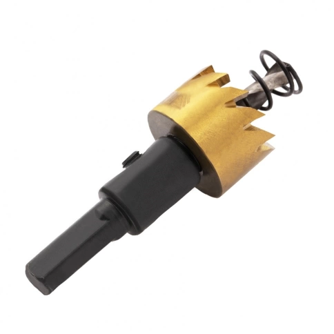 Коронка по металлу HSS 21 мм нитридтитановое покрытие Denzel фото 2