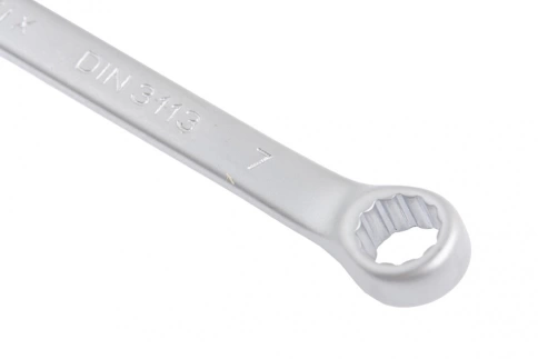 Ключ комбинированный матовый хром 7 мм CrV Matrix фото 3