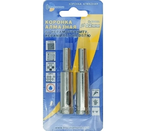 Коронка по керамике и кафелю, алмазная компл.2шт. фото 2