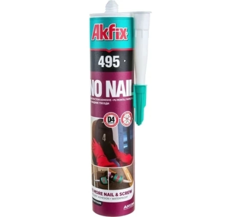 Жидкие гвозди Akfix 495 ПУ 290 мл бежевый фото 1