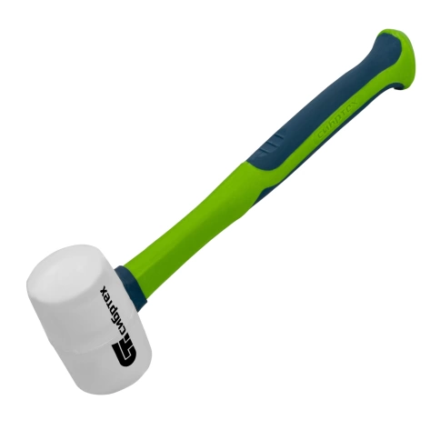 Киянка резиновая, белая резина, фибергласовая рукоятка 225 гр. Сибртех фото 1