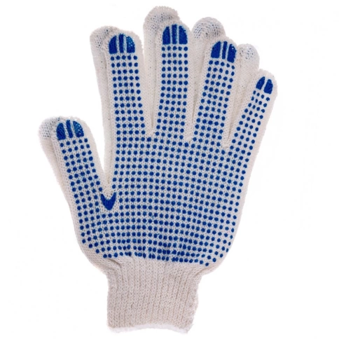 Перчатки трикотажные с ПВХ точкой, 7 класс вязки, Россия фото 1
