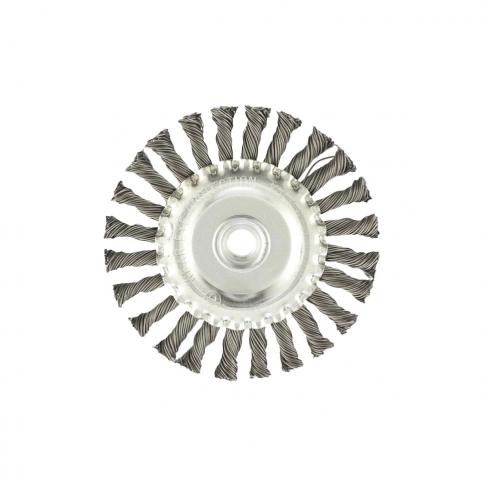 Щетка для УШМ плоская, кручен.проволока 0,8мм, 125 мм М14 Matrix фото 3