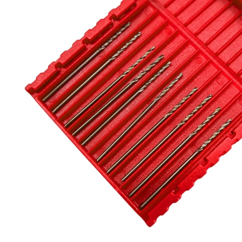 Сверло по металлу с кобальтом 5% P6M5K5 1,0 мм HIMBOLT 10 шт.пластиковый бокс фото 3