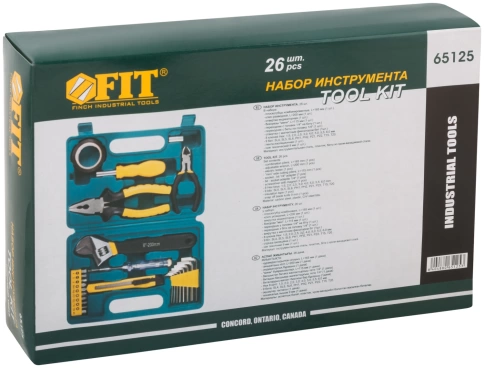 Набор инструментов 26 предметов пластиковый чемодан фото 2