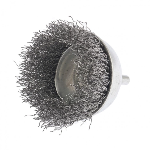Щетка для дрели "чашка", со шпилькой, вит.проволока 0,3мм, Сибртех фото 5