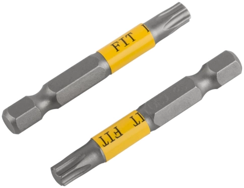 Биты кованые, сталь S2, одностор. 50 мм Т30, 2шт. Профи, блистер фото 1