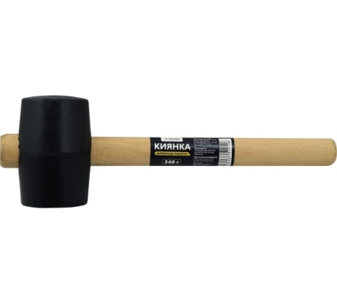 Киянка резиновая, черн.резина, дерев.рук. Ultima фото 2