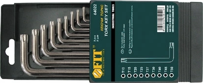 Набор ключей звездочек Т10-Т50 9 шт CrV фото 1